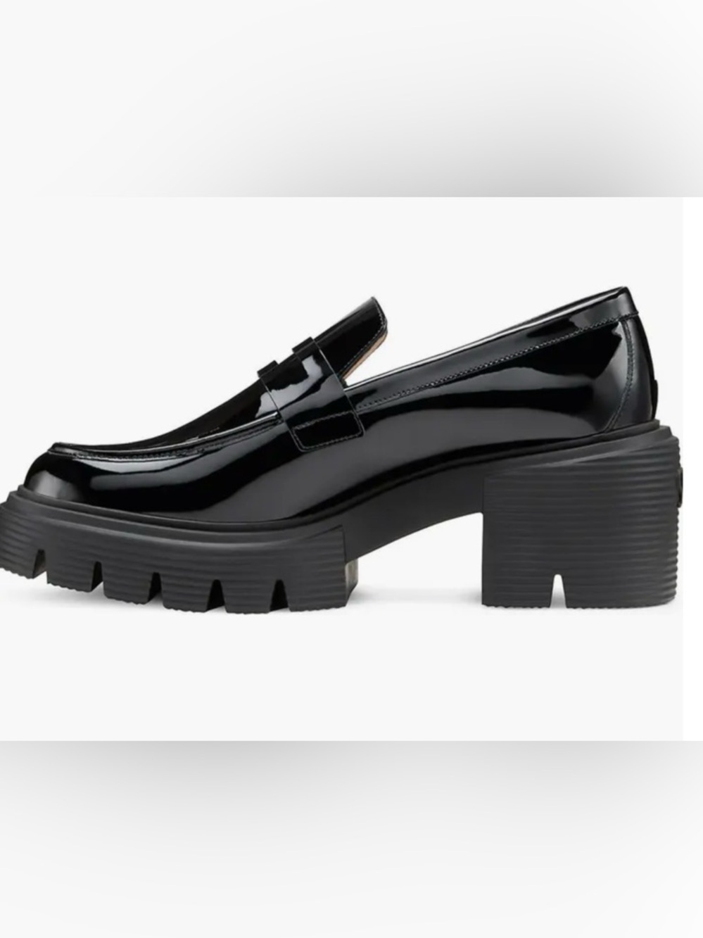 Stuart Weitzman SOHO BLACK LOAFER SLIP ON SHOES 10 NEW - Picture 3 of 12